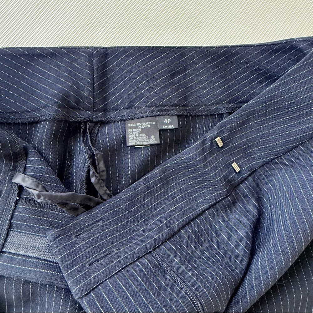 Tahari Womens Petite Jacket Pants Set Striped Office Casual Short Sleeve 4P - Picture 6 of 6